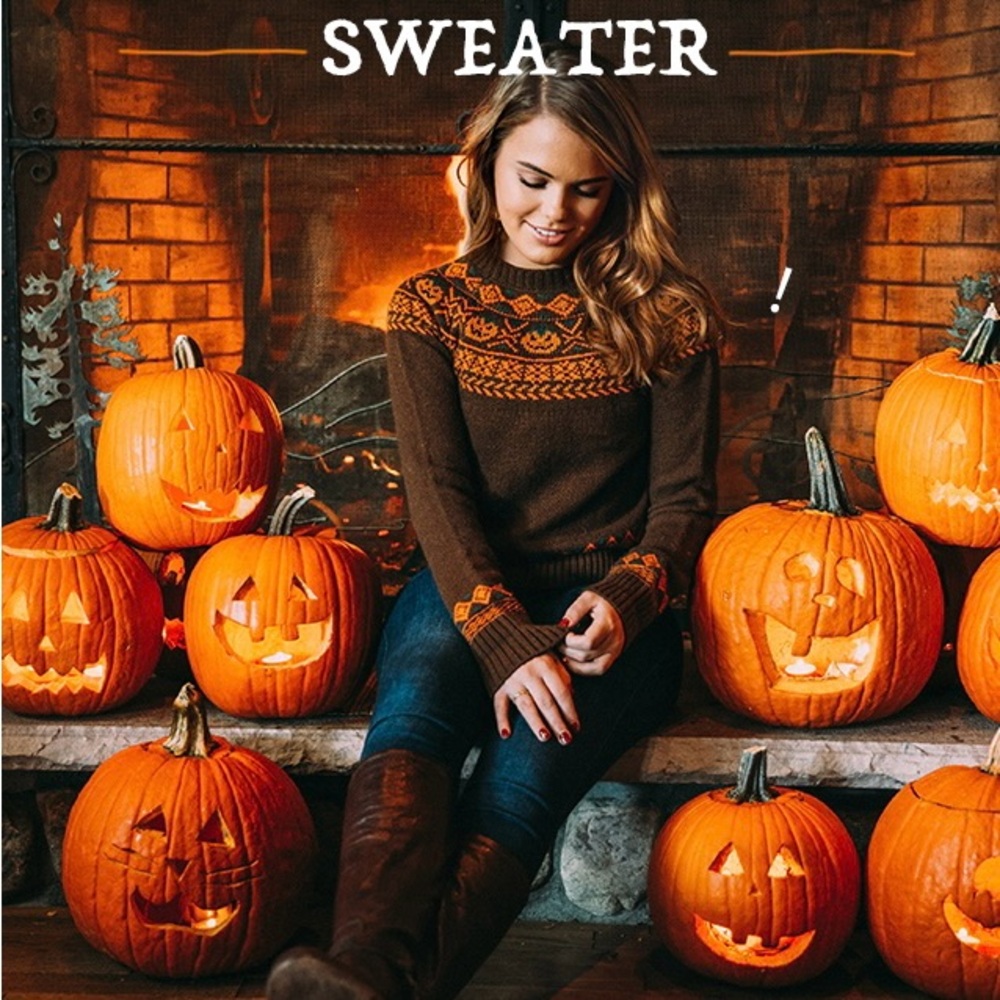 Kiel James Patrick Dark Brown Jack O’lantern Sweater